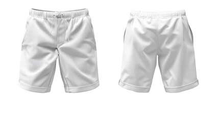 Wall Mural - White Shorts Mockup - Transparent background, Cut out