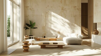 Wall Mural - modern living room with sofa