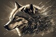 Visualize a captivating vector depiction of a wolf, distilled to its essential elements, conveying both strength and the untamed spirit of freedom