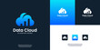 Cloud Financial logo design inspiration. Symbol logo for cloud financial, storage, diagram, protection and etc.