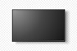 © gomolach - Vector 3d Realistic Modern TV Screen. Minimalistic Stylish Lcd Panel, Led TV Frame. Large Computer Monitor Display Design for Mockup. Blank Television Template. Catalog, Web Site Concept. Front View
