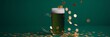 St. Patrick's Day, beer, confetti, minimalism 
