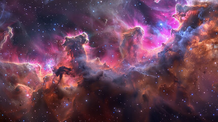Wall Mural - a vast cluster of stars illuminates the dark sky, creating a breathtaking display of celestial beaut