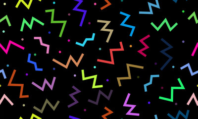 Wall Mural - simple childish hand drawn seamless pattern. random colorful scribble backdrop with swirls, bundles 