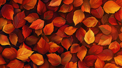Poster - Colorful autumn leaves in a vibrant display, perfect for seasonal projects