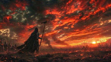 Canvas Print - Grim Reaper holding scythe ominously.