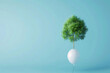 White balloon with tree on top, suitable for various projects