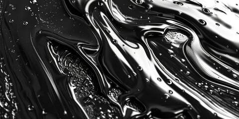 Poster - Close-up photo of water droplets in monochrome, suitable for various design projects