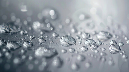 Aufkleber - Close up of water droplets on a surface, perfect for backgrounds and textures