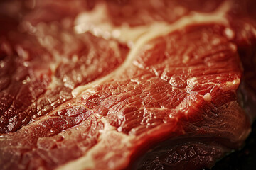 Poster - A close-up view of a piece of meat on a cutting board. Perfect for food and cooking related projects