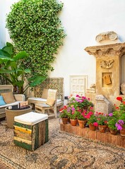 Wall Mural - Nice patio in the old town of Cordoba