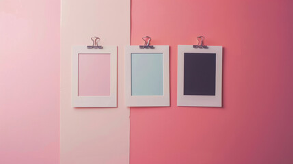 Poster - Couple of pictures hanging on a wall. Suitable for home decor ideas