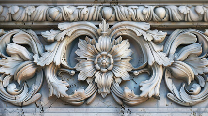 Poster - Detailed view of decorative design on building, suitable for architectural projects