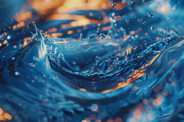 Poster - Close up view of a water wave. Perfect for nature and ocean-related projects