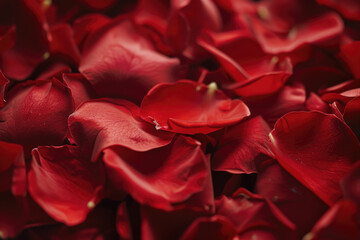 Aufkleber - Close up of red rose petals, perfect for romantic designs
