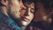 Romantic couple kissing passionately, perfect for Valentine's Day