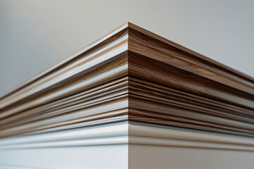 Poster - Detailed close-up of a piece of wood. Suitable for backgrounds or textures