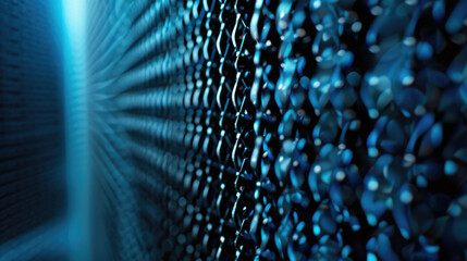 Poster - Close-up of a metal fence with water droplets. Perfect for industrial or nature-themed designs