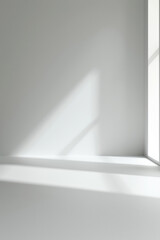 Poster - A simple white room with a window, suitable for various design concepts