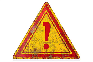 Aufkleber - A yellow and red triangular sign with a red exclamation. Suitable for safety and caution concepts