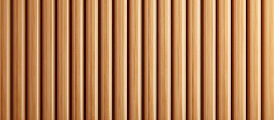 Sticker - A close up of a brown wooden wall with vertical lines, showcasing tints of amber, gold, and peach. The pattern creates symmetry, resembling flooring. Some metal accents can be seen