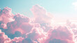Pink cotton candy clouds