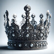  elegant crown, designed with intricate details and possibly adorned with jewels like diamonds and rubies, positioned centrally against a pure white background.