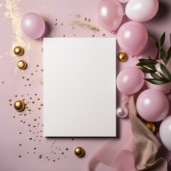 Sticker - frame with balloons