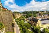 Fototapeta Mapy - Panoramic cityscape of Luxembourg