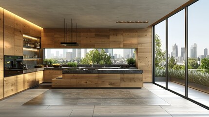 Wall Mural - Luxury kitchen with a cutting edge modern design