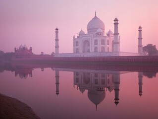 Canvas Print - taj mahal at sunset