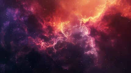 Wall Mural - vibrant space nebula and star formation illustration, cosmic universe glow