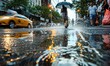 © piai - An urban street after a sudden, brief rainstorm
