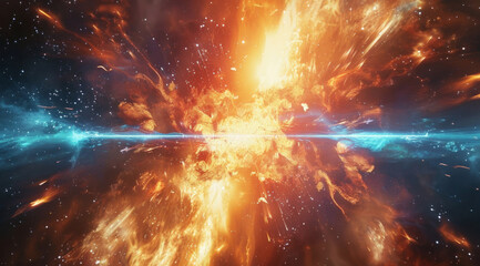 Wall Mural - space after the big bang 3d illustration of space
