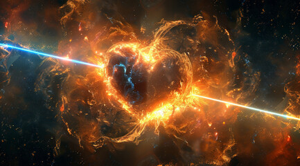 Wall Mural - space after the big bang 3d illustration of space