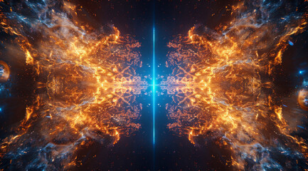 Wall Mural - space after the big bang 3d illustration of space