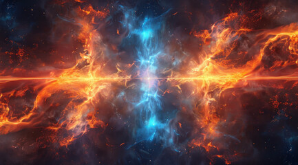 Wall Mural - space after the big bang 3d illustration of space