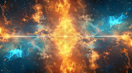 Canvas Print - Space after the big bang 3d illustration of space