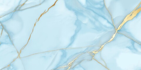 Poster - A close up of a blue and gold marble surface, colored stone background