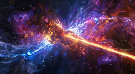 Wall Mural - space after the big bang 3d illustration of space