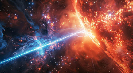 Wall Mural - space after the big bang 3d illustration of space