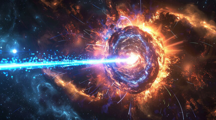 Wall Mural - space after the big bang 3d illustration of space