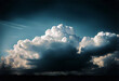 Vector stipple illustration of storm clouds stock illustration