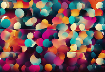 Poster - Round colorful vector abstract shapes. Color gradient round banners creative art and graphic design elements stock illustrationCircle Shape Abstract Colors Icon