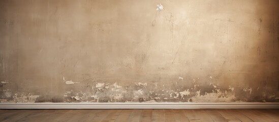 Wall Mural - An empty room with hardwood flooring, concrete walls, creating a modern and minimalist look