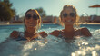 High-end resort pool - vacation - getaway - holiday - escape -friends - close-up shot 