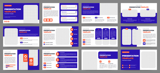 Wall Mural - modern presentation slide templates. infographic elements template set for web, print, annual report