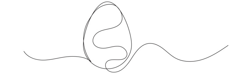 Poster - easter egg line art vector illustration