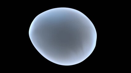 Abstract background. Animation Translucent spheres with wavy movements resembling bubbles or fabric with Seamless looping animation and green screen. 3d render.