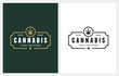 Cannabis Marijuana Elegant Minimalist Gold logo design inspiration